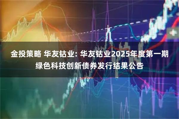 金投策略 华友钴业: 华友钴业2025年度第一期绿色科技创新债券发行结果公告